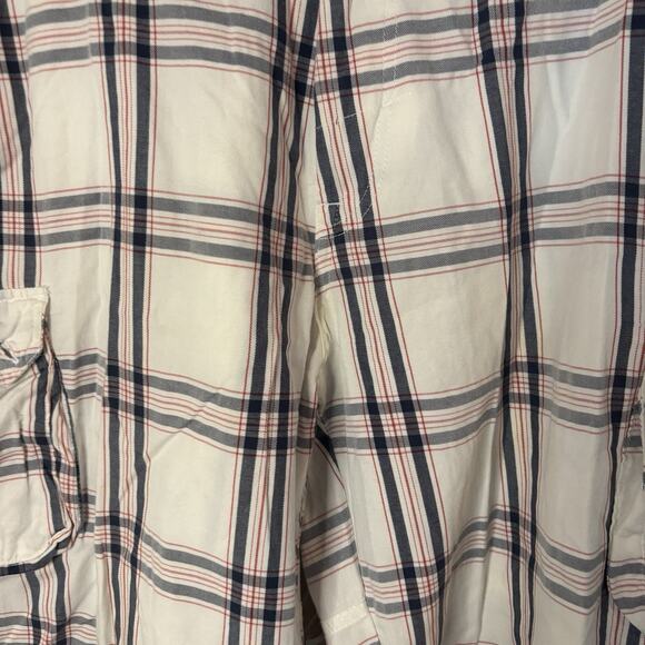 Marc Ecko Shorts Cargo Cut n Sew Multicolor Plaid Mens Size W34 embroidered Logo - Picture 2 of 15